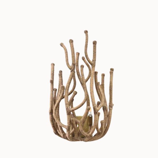 Coral Sconce W Hemp & Copper (Steel Frame)